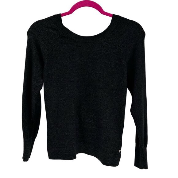 Victoria's Secret Knot Twist Deep V Back Sweater Charcoal Grey Size XS - Picture 2 of 9